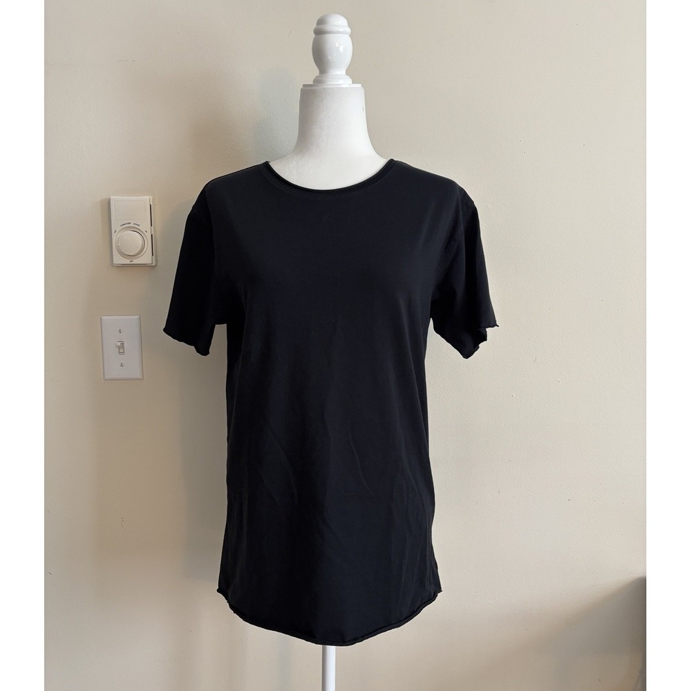 Scotch & Soda Womens Small Crewneck T Shirt Cotton Plain Black Casual Neutral